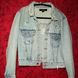 Forever 21 distressed jean jacket